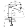 Ferro bateria umywalkowa STRATOS BLACK, stojąca BSC2BL