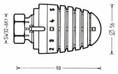 Herz głowica termostatyczna Design D, biała 1926089