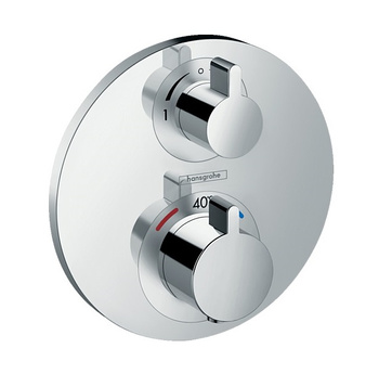 Hansgrohe bateria termostatyczna Ecostat S podtynkowa z zaworem odcinająco-przełączającym, element zewnętrzny 15758000