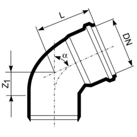 Magnaplast kolano HTB białe 32/30° 421108