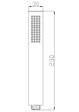 Invena słuchawka natryskowa 1f Glamour, złota AS-05-009-S