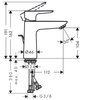 Hansgrohe jednouchwytowa bateria umywalkowa Talis E 110 CoolStart z kompletem odpływowym, DN18 71713670