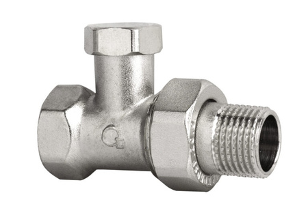 Diamond zawór grzejnikowy prosty niklowany odcinający 1/2" ART.66-1/2.OP