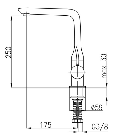 KFA bateria MALACHIT zlewozmywakowa stojąca 4403-915-00