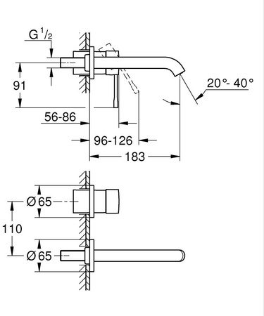 Grohe bateria umywalkowa Essence chrom 19408001