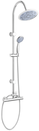 Invena zestaw prysznicowy z deszczownicą i baterią termostatyczną Gracja Slim, chrom AU-15-D01-C