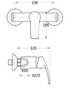 Invena bateria natryskowa Malta, chrom BN-27-001-A
