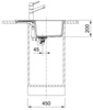 Franke zlewozmywak jednokomorowy Sirius 2.0 S2D 611-62 onyx tectonite 143.0618.665