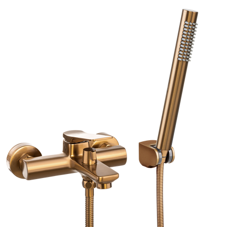 Invena bateria wannowa z zestawem natryskowym Neri Plus, miedź BW-P1-014-L