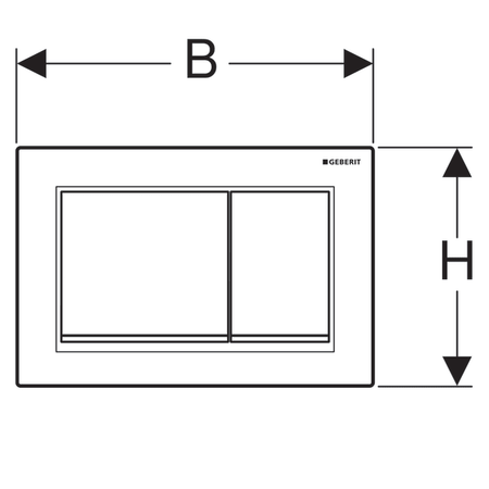 Geberit przycisk uruchamiający Omega 30, przedni, chrom mat, easy-to-clean 115.080.JQ.1