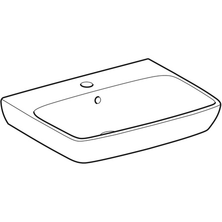 Geberit umywalka Selnova Square, z przelewem, z otworem na baterię 500.300.01.7