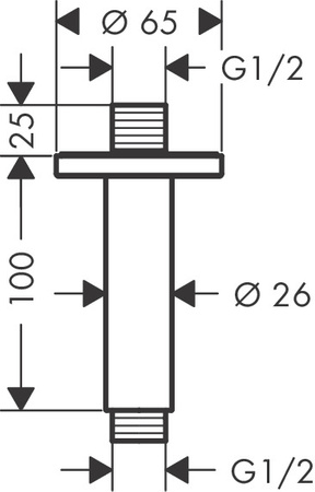 Hansgrohe ramię sufitowe Vernis Blend 100, chrom 27804000