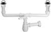 McAlpine syfon zlewozmywakowy butelkowy podwójny 1 1/2"x50mm z podłączeniem pralki lub zmywarki CDBAWW-P