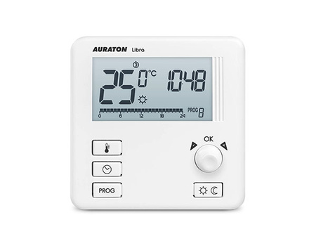 Auraton tygodniowy, przewodowy regulator temperatury Libra, biały AUR00LBR00000