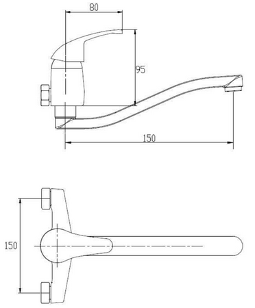 Invena bateria kuchenna ścienna Mitris, chrom BC-79-K01-B