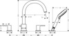 Hansgrohe bateria Vernis Shape nawannowa 4-otworowa czarny mat 71459670