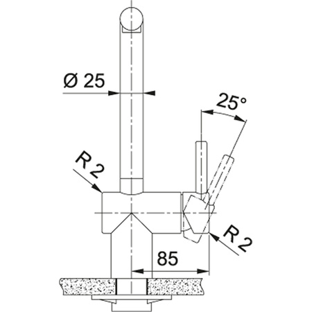 Franke bateria kuchenna z wyciąganą wylewką Atlas Neo pull-out, czarna stal szlachetna 115.0550.427