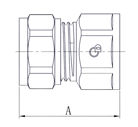 Diamond łącznik ZŁ-DZ, PEX-AL-PEX, mosiądz 1/2"x20 FTN-002.1/2X20.ZŁ-DZ