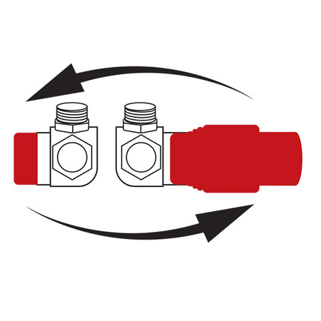 Ferro zestaw termostatyczny osiowy, chrom + złączki CU fi15 i pex 16x2 ZTO30CR