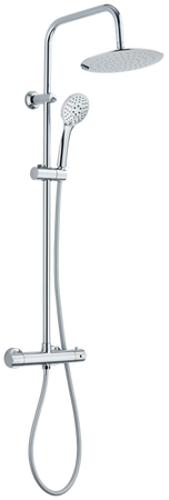 Invena zestaw prysznicowy z deszczownicą i baterią termostatyczną Musta, chrom AU-84-001-X