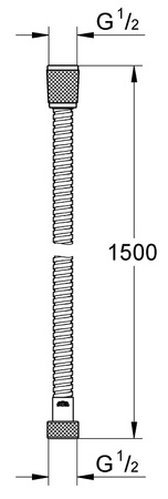 Grohe metalowy wąż prysznicowy 1,5m Relexaflex Metal, chrom 28105001
