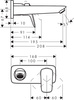 Hansgrohe bateria umywalkowa Logis 70 ścienna 195mm chrom 71220000