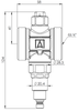 Afriso zawór antyzamrożeniowy AAV 300, G1 1/4", PN10, Kvs 70 m3/h, temp. otwarcia 3°C 1730000