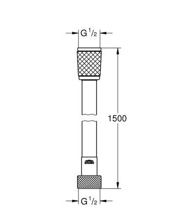 Grohe wąż prysznicowy 1,5m Relexaflex, chrom 28151002