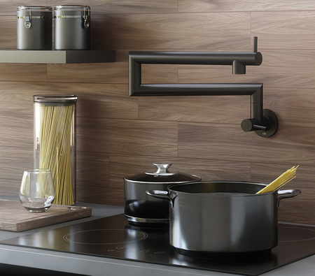 KFA bateria kuchenna przegubowa do napełnienia garnków Duero Pot Filler, czarna 6623-030-81