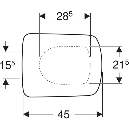 Geberit deska sedesowa Selnova Square, mocowanie od góry 500.336.01.1