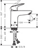 Hansgrohe bateria Logis 100 umywalkowa bez korka aut. 71101000