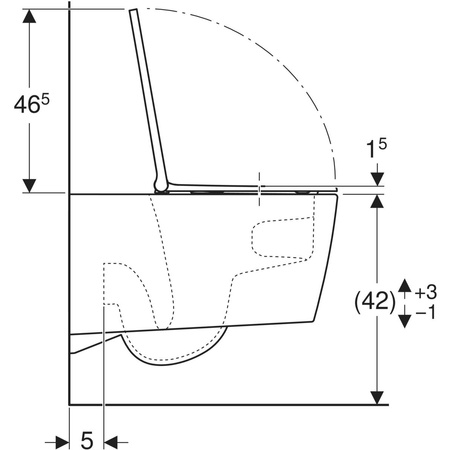 Geberit zestaw wisząca miska WC Geberit ONE, TurboFlush z deską sedesową 500.201.01.1