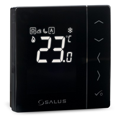 Salus regulator temperatury przewodowy dobowy, 230V - czarny podtynkowy VS35B