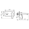 Ferro bateria umywalkowa podtynkowa STRATOS, chrom BSC3PA