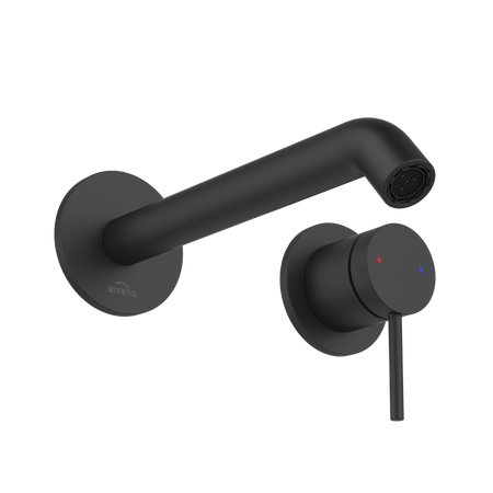 Invena bateria umywalkowa podtynkowa Kalitea, czarny BP-72-U04-V