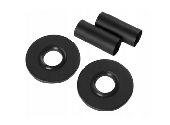 Invena zestaw maskujący do podłączenia grzejnika, czarny UA-11-C15