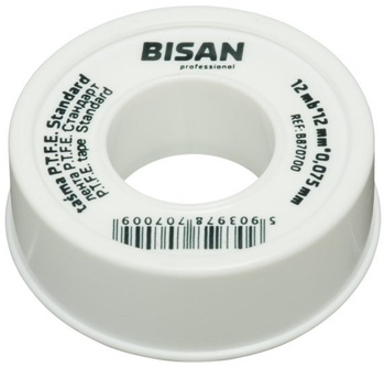 Bisan taśma P.T.F.E. STANDARD 12mb, biała B870700