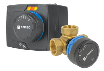 Afriso zawór mieszający 3-drogowy obrotowy ARV 382 Vario ProClick + siłownik elektryczny ARM 343 ProClick, DN20, Rp3/4", Kvs 3,5-9 1338254