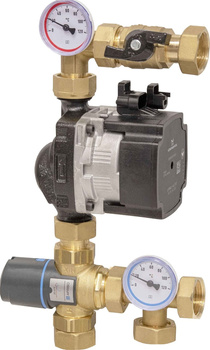 Afriso moduł mieszający BTU 501 do ogrzewania podłogowego z zaworem ATM, pompa Grundfos UPM3 Auto 9050110