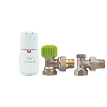 Vario Term zestaw grzejnikowy kątowy ECON z głowicą TRENDY EGS05106C/FK