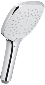 KFA rączka natryskowa ANGELIT 3-funkcyjna, z przyciskiem, kwadratowa, biały-chrom 842-072-40