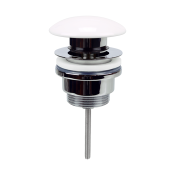 Instadrain korek klik-klak do umywalki z przelewem i bez przelewu, biały ceramiczny 2310