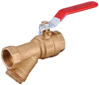 KFA zawór kulowy z filtrem skośnym 1/2" 708-010-15