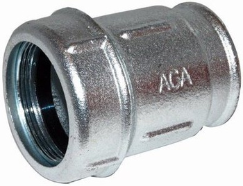 Agaflex złączka zaciskowa na bosy koniec rury stalowej oraz niebieskiej (PE) z gwintem wewnętrznym 1" 10020003