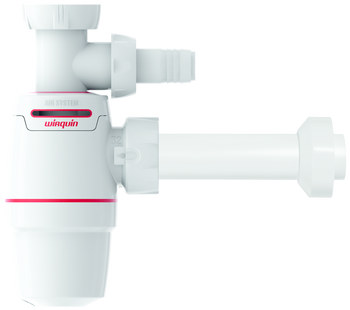 Wirquin syfon do umywalki bez spustu Neo Air z napowietrzaniem z wyjściem do pralki/zmywarki 30724384