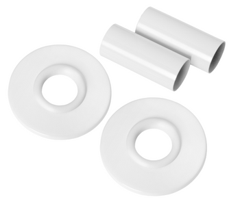 Invena zestaw maskujący do podłączenia grzejnika, biały UA-11-B15