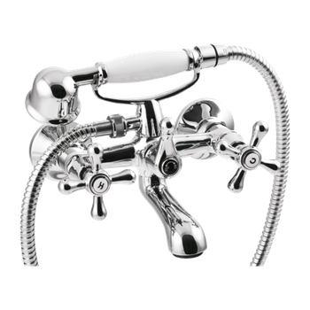 Invena bateria wannowa z zestawem natryskowym Roma chrom BW-21-00S