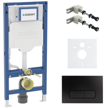 Zestaw stelaż podtynkowy Geberit UP320 do WC z przyciskiem Mocha czarny mat S251