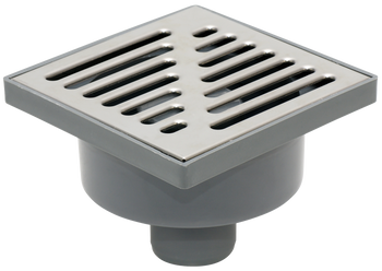 Tycner wpust kanalizacyjny obrotowy z wyjściem prostym 50 mm, ruszt nierdzewny 1224