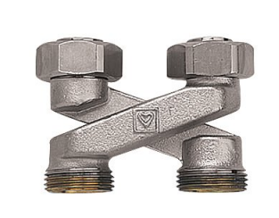 Herz przyłącze krzyżakowe w formie „X” do rozstawu rur 50 mm 1300434